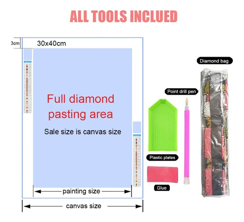 C Kit Pintura Diamante 5d 30x40 De El Principito