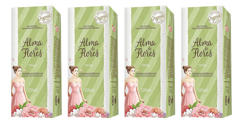 Colônia Alma De Flores Clássico Finíssimas Essências 4x120ml