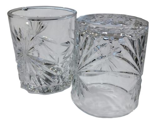 Set X 6 Vaso Vidrio Labrado Deli Glass 218 Ml Color Transparente