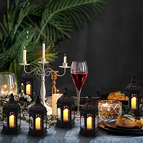 Mini Linterna Con Velas Led Parpadeantes, Negro De Halloween Black