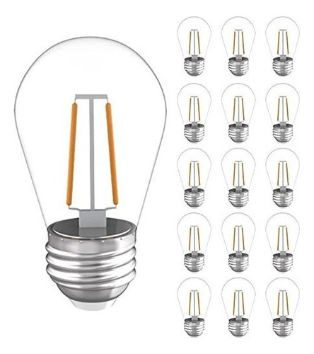 Focos Led - 15 Pack S14 Led Bulbs For Outdoor String Lights