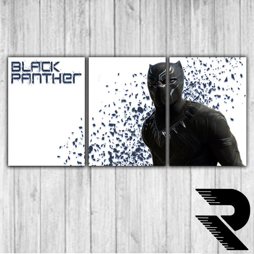 Cuadro De Pantera Negra | Los Vengadores | 3 | Triptico