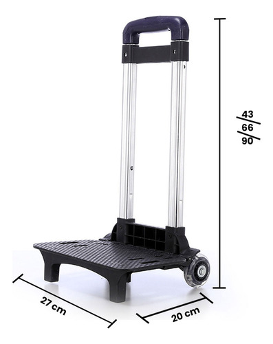 Carrito Carro Plegable Extensible Porta Mochila Compras