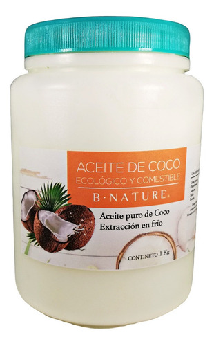 Aceite De Coco 100% Natural Y Puro 1 Kilogramo Bnature