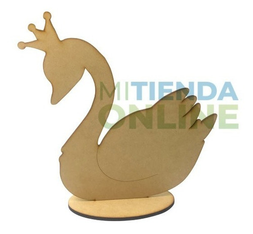 Cisne Centro De Mesa Para Xv´s Mdf Exhibidor 15 Cm