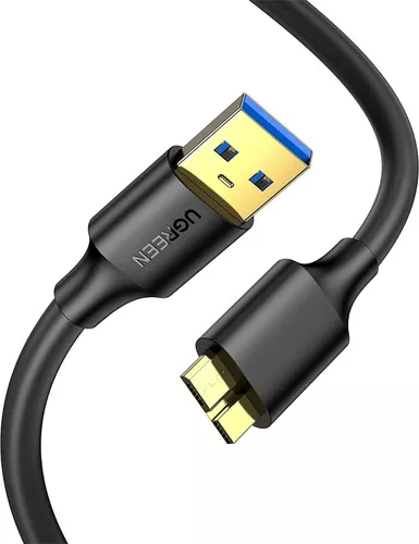 Cable de disco duro Micro B a USB C de 1 pie, USB 3.1 USB C a Micro B Cable  de 10 Gbps, USB C a disco duro externo, negro