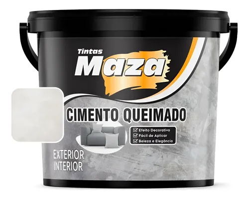 Foto real de Cimento Queimado Maza Revestimento 23kg Diveras Cores