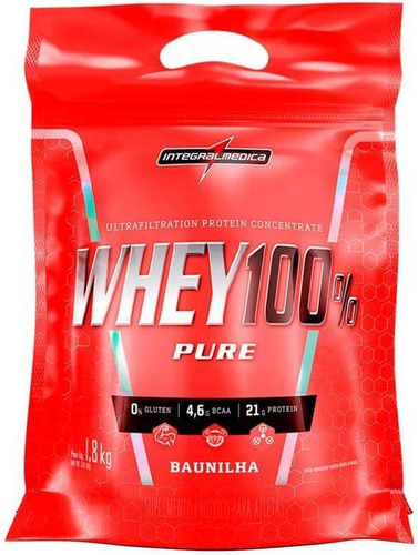 Whey 100% Pure Pouch 1,8kg Baunilha Integralmedica