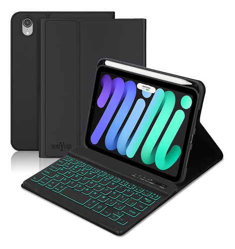 Funda C/teclado Boriyuan Para iPad Mini 6g 8.3in 2021 Black