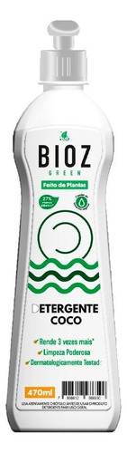 Detergente Líquido Coco Bioz Green 470ml