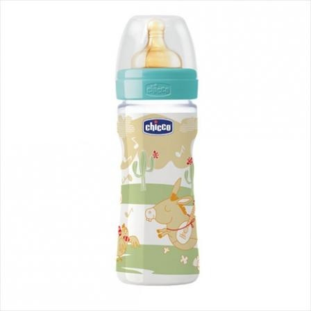 Chicco Biberon 250 Ml T. Latex - 0 Bpa, 250ml, Verde