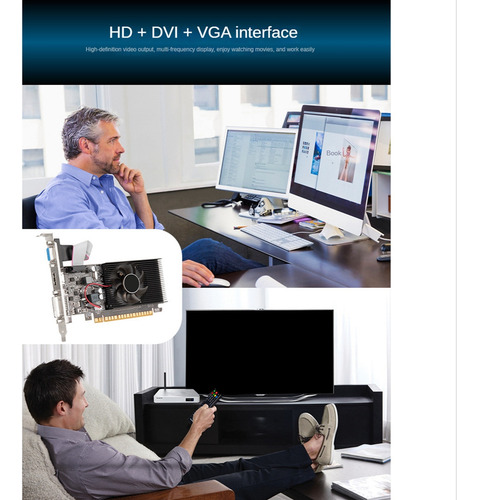 Tarjeta De Video Vga Gt610 De 1 Gb Con Memoria Gráfica Ddr3,