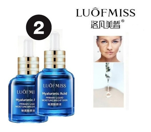 Imagen 1 de 7 de Suero Facial Acido Hialuronico Luofmiss Antiedad Hidr Unisex