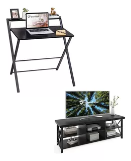 Greenforest Small Folding Desk No Assembly Required With Tv