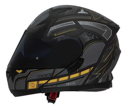 Casco Para Motociclista Edge Extragrande Doble Visor Negro