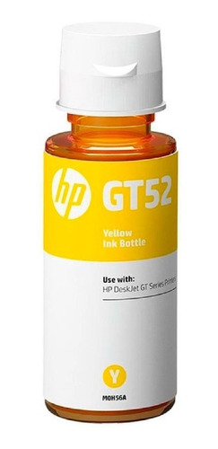 Botella Tinta Original Hp Gt52 Para Impresora Color Amarillo