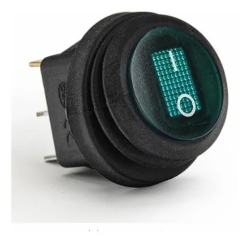 comprar Switch Interruptor Redondo On-off + Led 12v. 3pin Waterproof