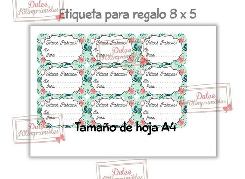 Kit Imprimible Pascua Felices Pascuas Base Huevo Bolsita 14