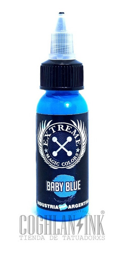 Imagen 1 de 3 de Tinta Tattoo Extreme Baby Blue X 1oz Tatuajes Tatuar