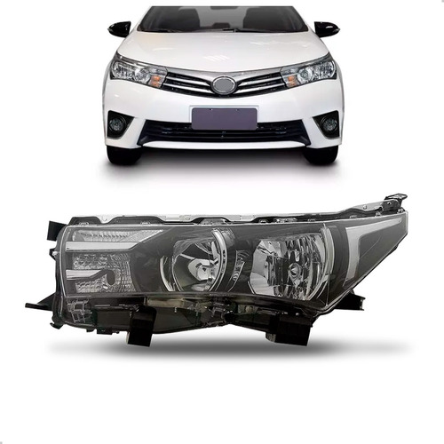 Farol Para Toyota Corolla 2014 2015 2016 2017 Sem Projetor