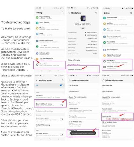 Audífonos Usb C Para iPhone 15 Pro Max Galaxy S20 Fe S23 A