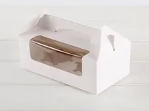 Comprar Caja De Cartón Con Visor De Acetato Para 6 Cupcake 4und