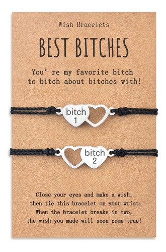 Manven Best Bitches2 Pulsera Mejor Amigo Pulseras De La Amis