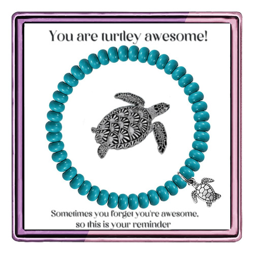 Pulsera Arhtf Con Forma De Tortuga Marina, Regalos Para