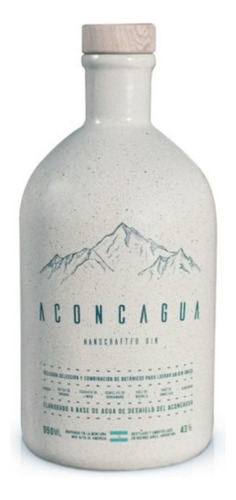 Gin Aconcagua 950cc Handcrafted London Dry Botella Ceramica