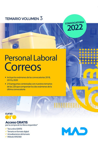 Libro Personal Laboral Correos Telegrafos Temario Volumen 3