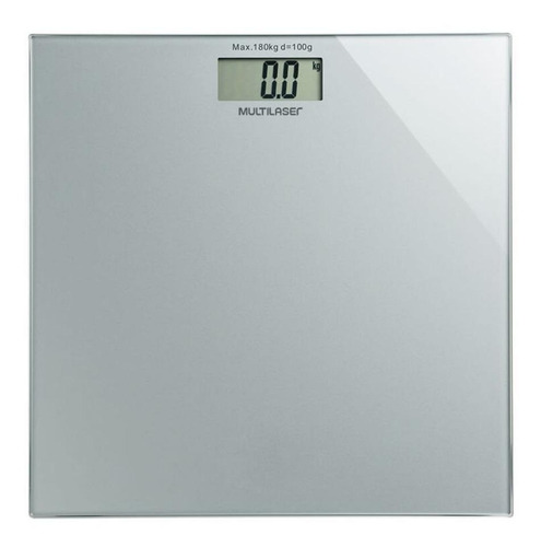 Imagem 1 de 2 de Balança corporal digital Multilaser Digi-Health prata, até 180 kg