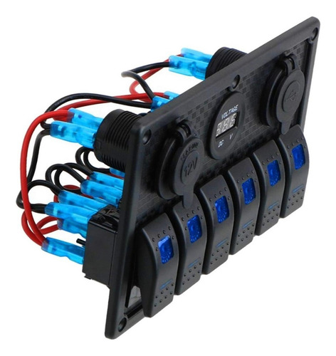 Yu Interruptor De Panel Oscilante Azul De Barra De Luz