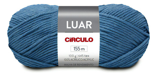 Fio Crochê Tricô Luar Circulo 100g 155 Metros (tex 645) Cor 2462 - AZUL RETRO