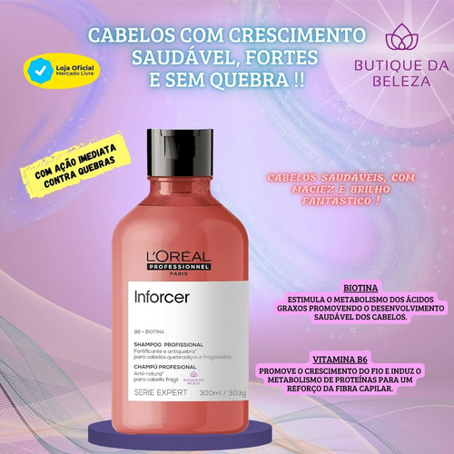 Shampoo E Condicionador Loreal Inforcer - Cabelos Ressecados