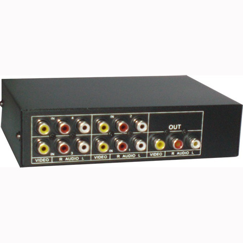 Imagen 2 de 3 de Selector Switch Audio Video Rca 4x1 4 Entradas Y 1 Salida