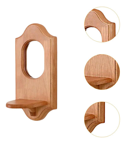 Marco De Madera Del Espejo Del Montaje En La Pared Con El