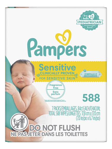 Pampers - Recambio De Toallitas Para Bebe, 588 Unidades  To