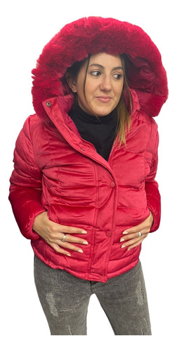 Campera Puffer Reversible Plush Mujer Abrigo Moda Importada