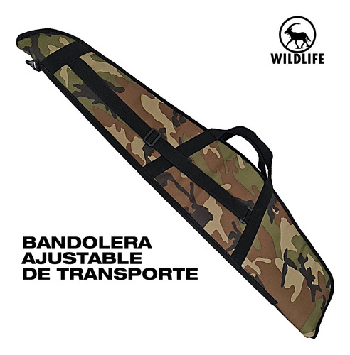 Imagen 4 de 10 de Funda Rifles Carabinas Wild Life 110 A 130 Cm Camu Bandolera