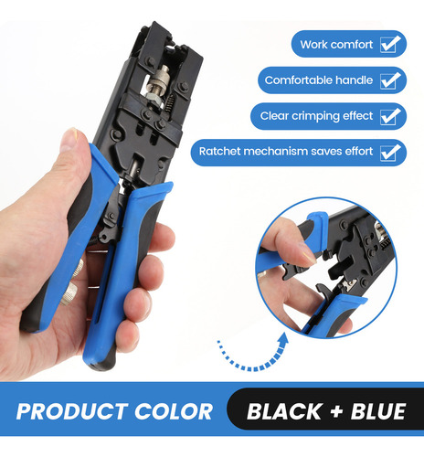 . Ferramenta De Crimpagem De Compressão Coaxial Bnc/rc