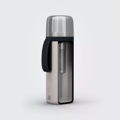 Garrafa Isotérmica Em Inox 0,4l Quechua Cor Bege
