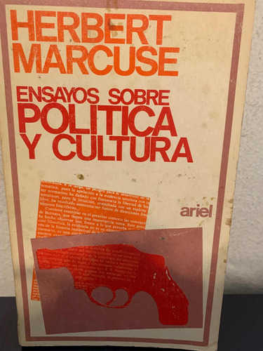 Herbert Marcuse Ensayos Sobre Política Y Cultura.