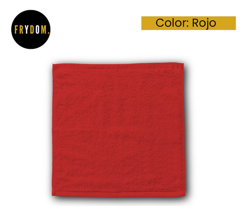 Frydom Pack 6pz Toalla Microfibra Absorbente Y Secado Rápido Rojo Lisa