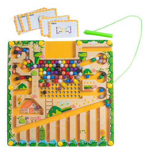 Laberinto Magnético Montessori Números Colores Cuentas