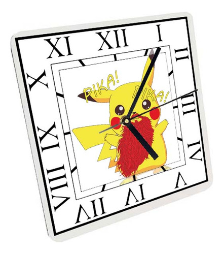Reloj Madera Brillante Pared Y Mesa Diseño Pokemon  A25