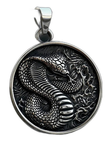 Ghost Store Lm Collar Serpiente Cobra Medallon Acero Inox