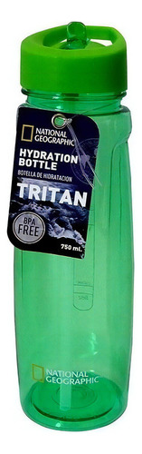 Botella Hidratación Tritan Cilindro Verde 750 Ml Natgeo