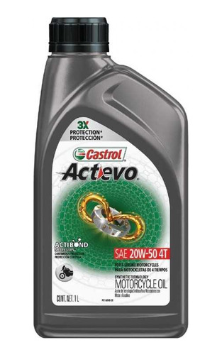 Aceite Castrol Semi-sintético 20w-50 Motos Y Cuatriciclos 4t
