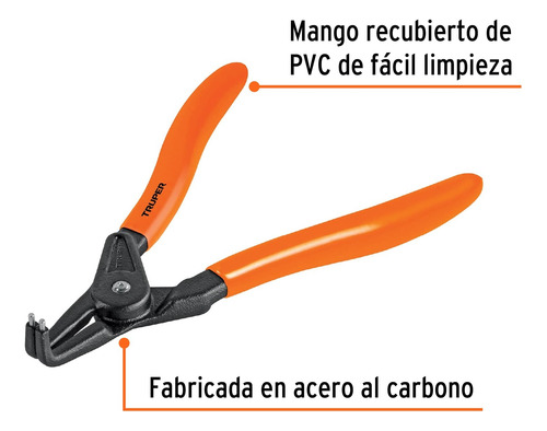 Pinza Para Seguros Seeger 7'' Exterior Curvo Truper