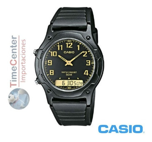 Reloj Casio Digital Analógico Aw-49h Doble Hora Hombre